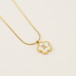 Gold color / 1 Piece Simple Series Daily Letter R Stainless Steel  Gold Color Shell Women's Pendant Necklaces Picture18